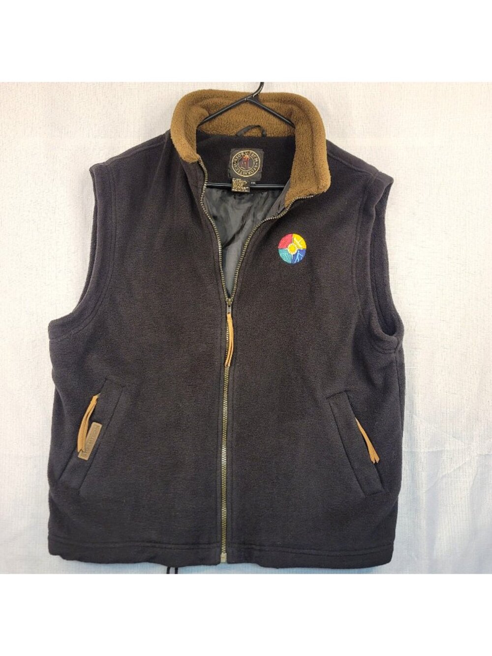 Stormtech Fleece Full Zip Vest M Black Embroidered Outdoorsy Layering Casual